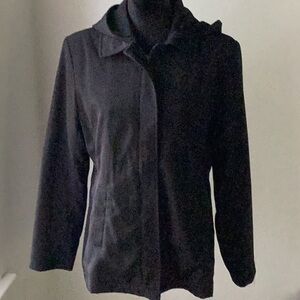 EUC vintage Izzi rain jacket black